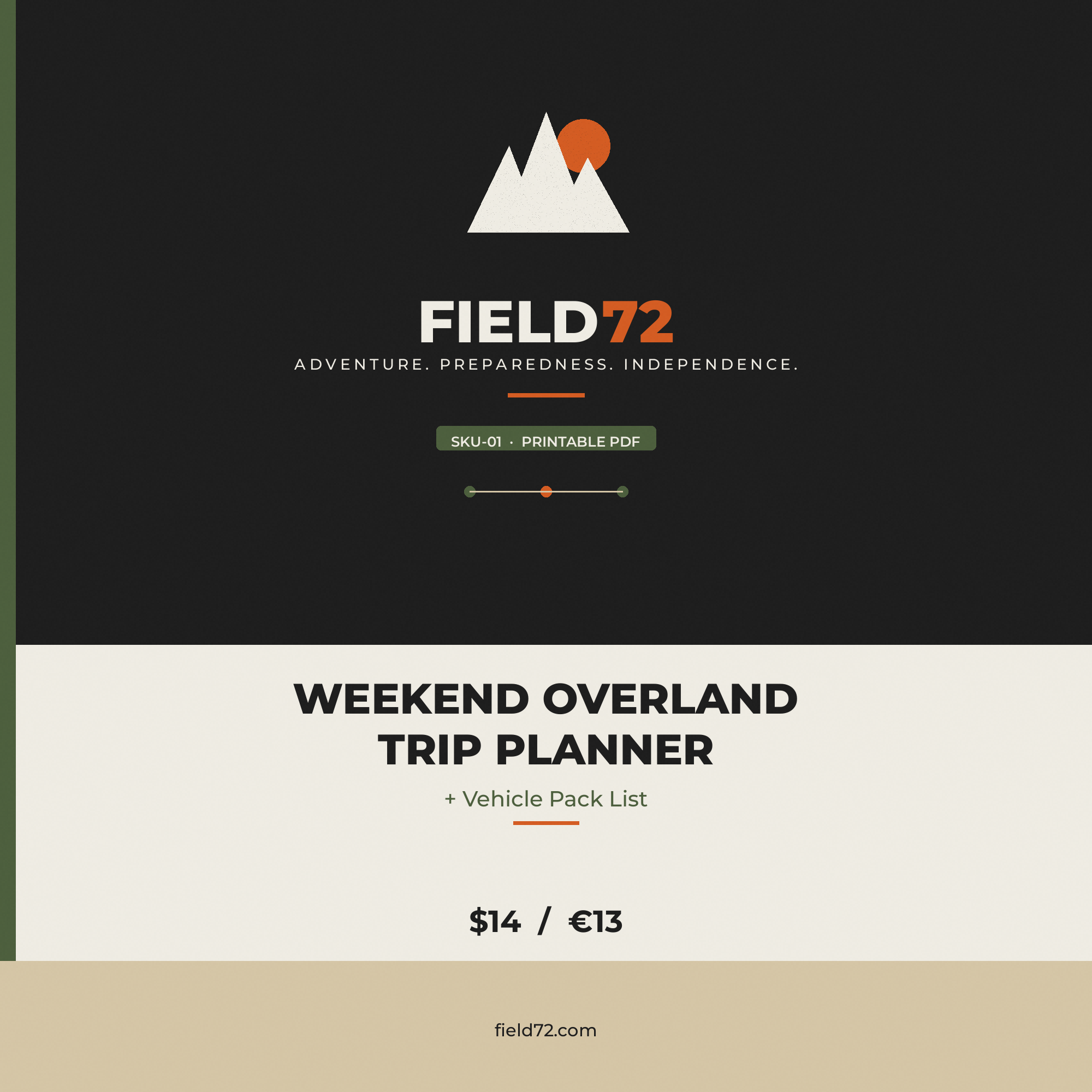 Weekend Overland Trip Planner cover
